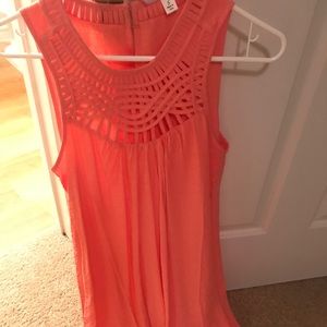 Beautiful knee length orange/coral dress with tags